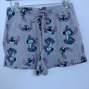 Disney Gray and Blue Stitch Lounge Shorts